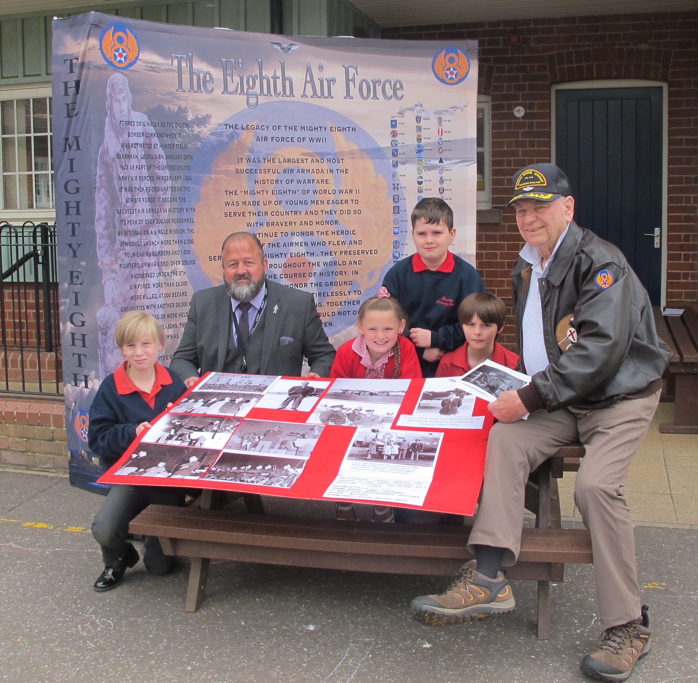 Former pupil presents school with special commemorative book to remember Norfolk’s American air base heritage